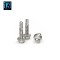 AISI 410 Stainless Steel Hex Flange Head Self Drilling Roofing Screw